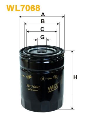 WIX FILTERS alyvos filtras WL7068